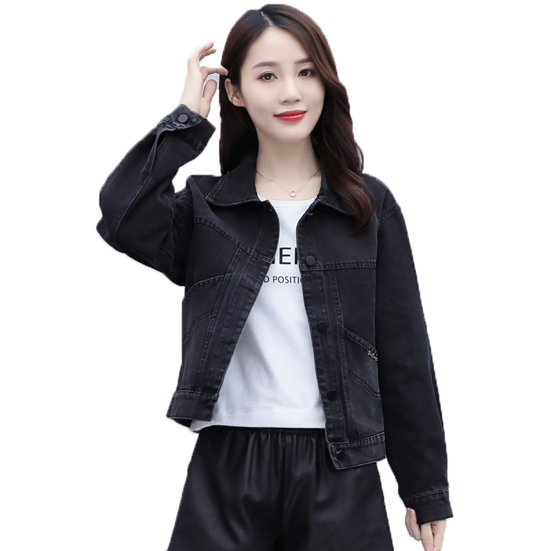 2022新款刺绣女装女仔b牛仔外套