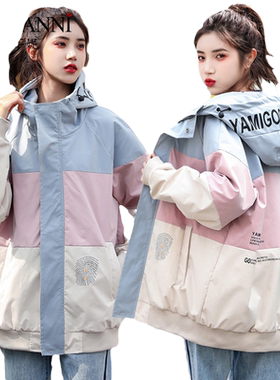 2024新款春秋装初高中学生运动外套女休闲bf风时尚韩版棒球服上衣