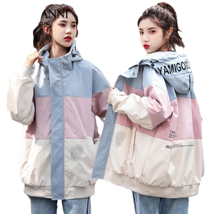 2024新款春秋装初高中学生运动外套女休闲bf风时尚韩版棒球服上衣