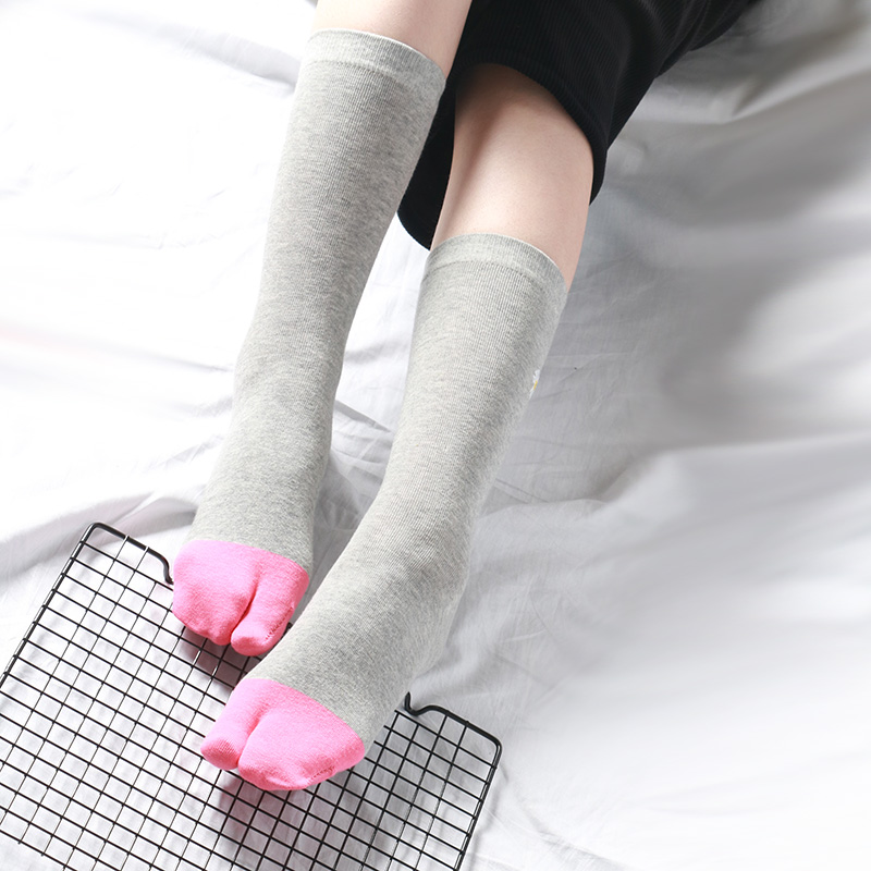 三分田分趾袜女棉分指中筒