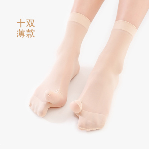 三分田10双二趾袜两指袜二指袜夏季薄款丝袜中筒女隐形透气人字拖