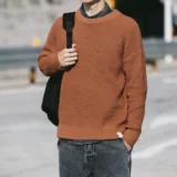 Демисезонный японский трендовый свитер, цветная флисовая трикотажная куртка для влюбленных, оверсайз, увеличенная толщина