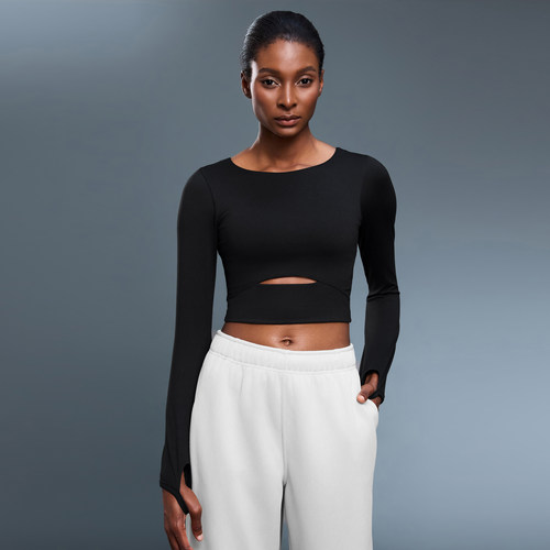 KUD新款修身显瘦运动长袖T恤