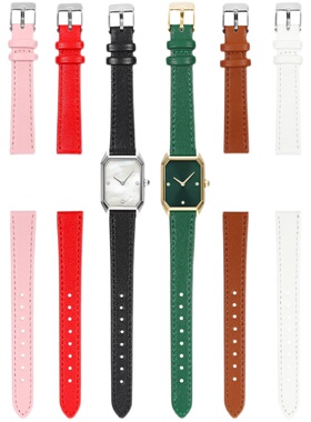 适配阿玛尼真皮手表带 满天星小绿表AR1926 A11399 11244牛皮表链