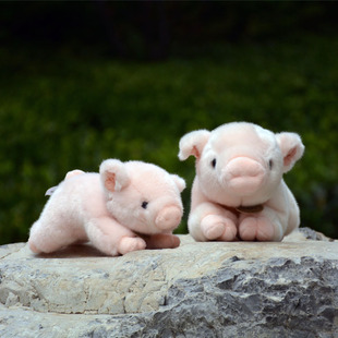 正版 可爱猪猪公仔毛绒玩具小猪玩偶女孩粉色趴猪仿真猪猪情侣礼物