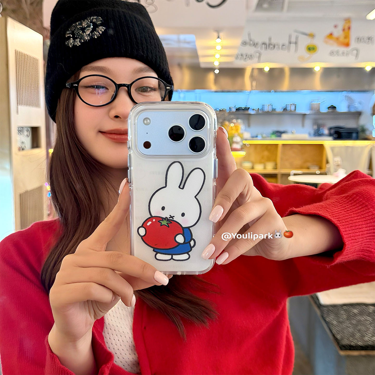 可爱番茄米菲兔插画苹果手机壳女
