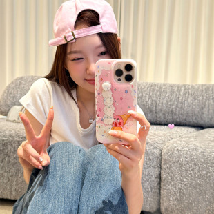 由里公园ins可爱少女甜甜云朵棉花糖星星人15适用17pro苹果17ProMax手机壳iPhone16全包17新款 14Promax保护套