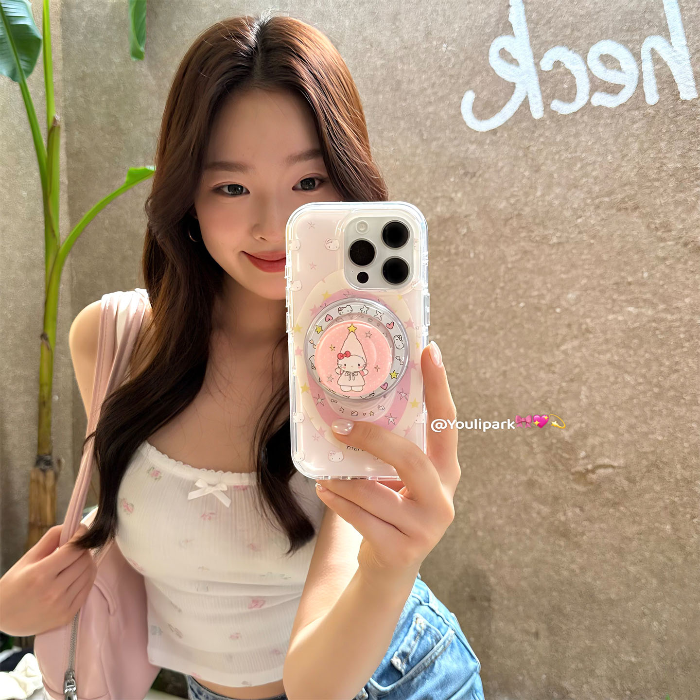 少女星星猫咪磁吸支架苹果手机壳