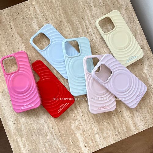 苹果手机壳夏日少女清新纯色波漾