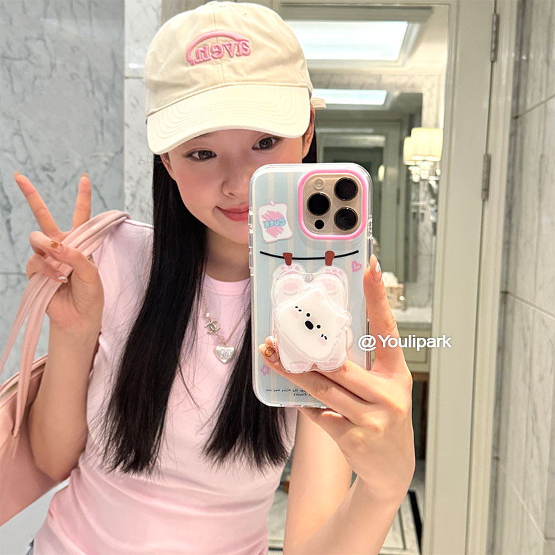 趣味西高地旋转支架苹果手机壳女