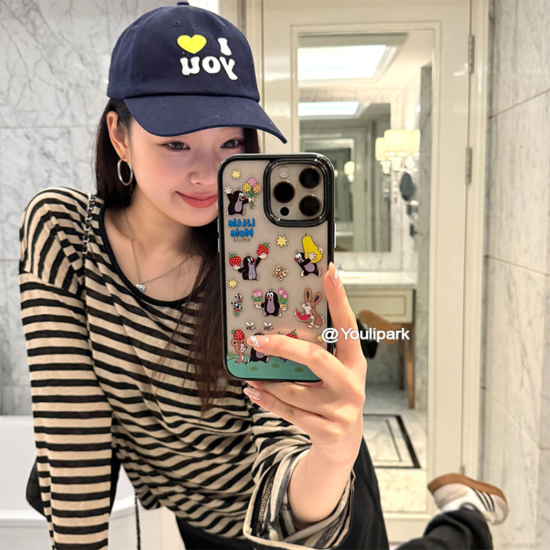 少女趣味草莓卡通兔子苹果手机壳