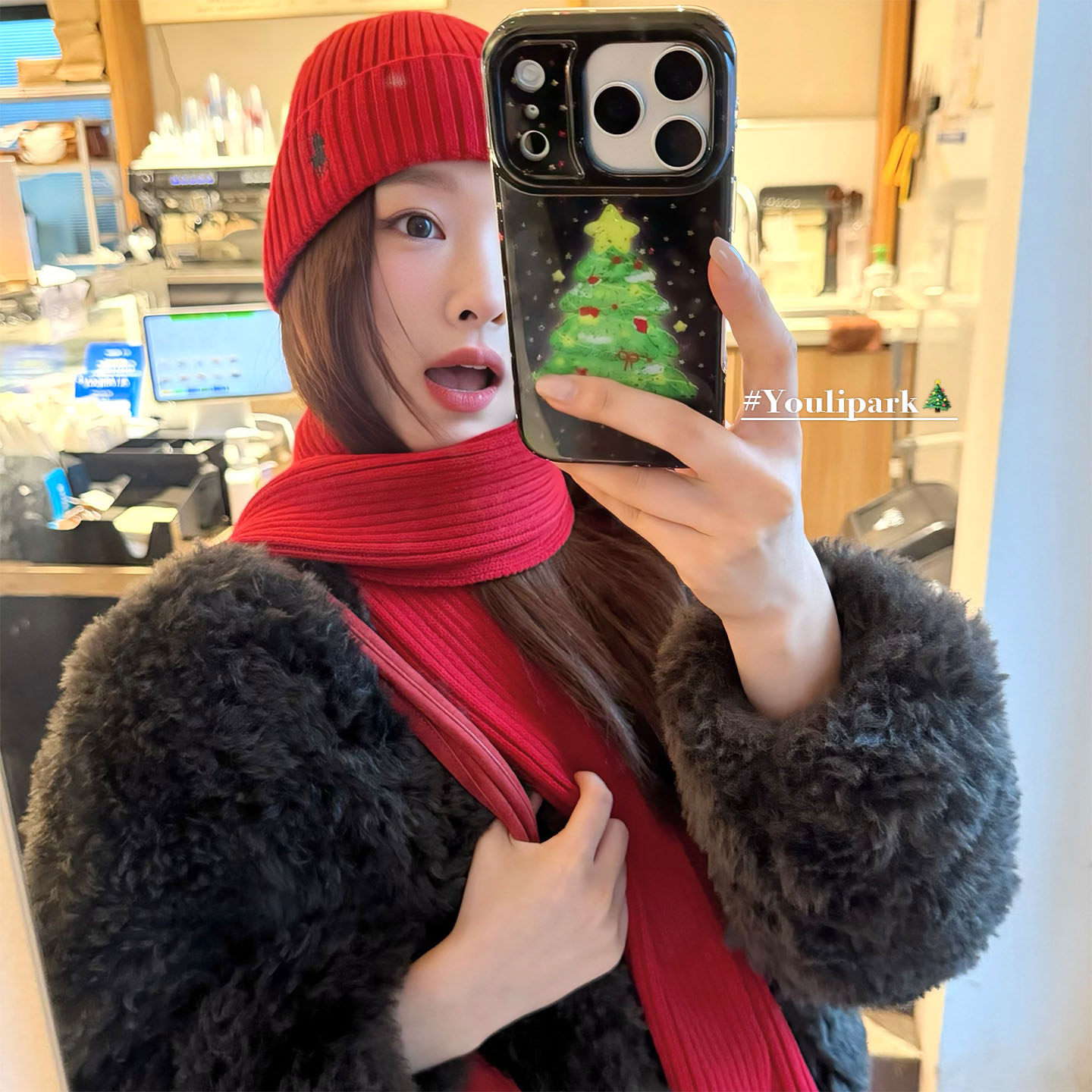 冬日氛围闪闪星圣诞树苹果手机壳