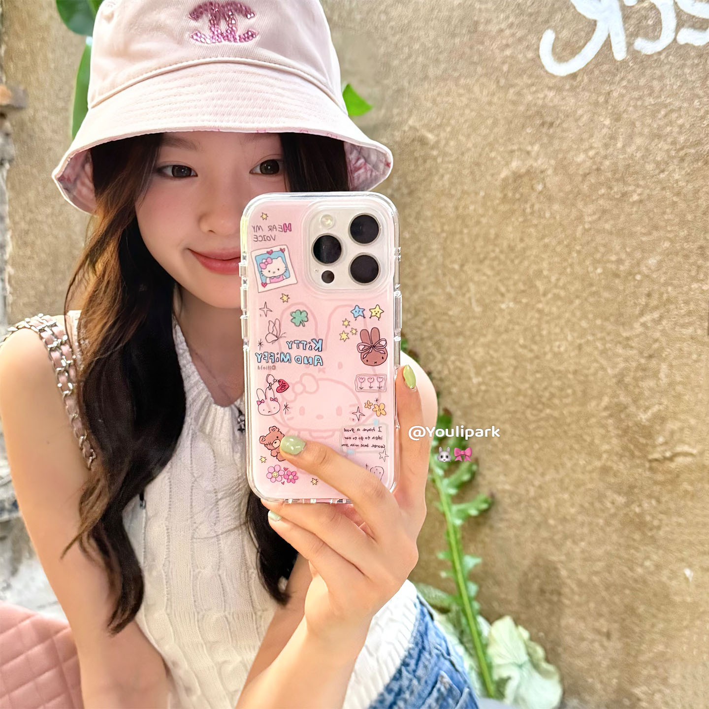甜美粉色米菲兔猫咪苹果手机壳女