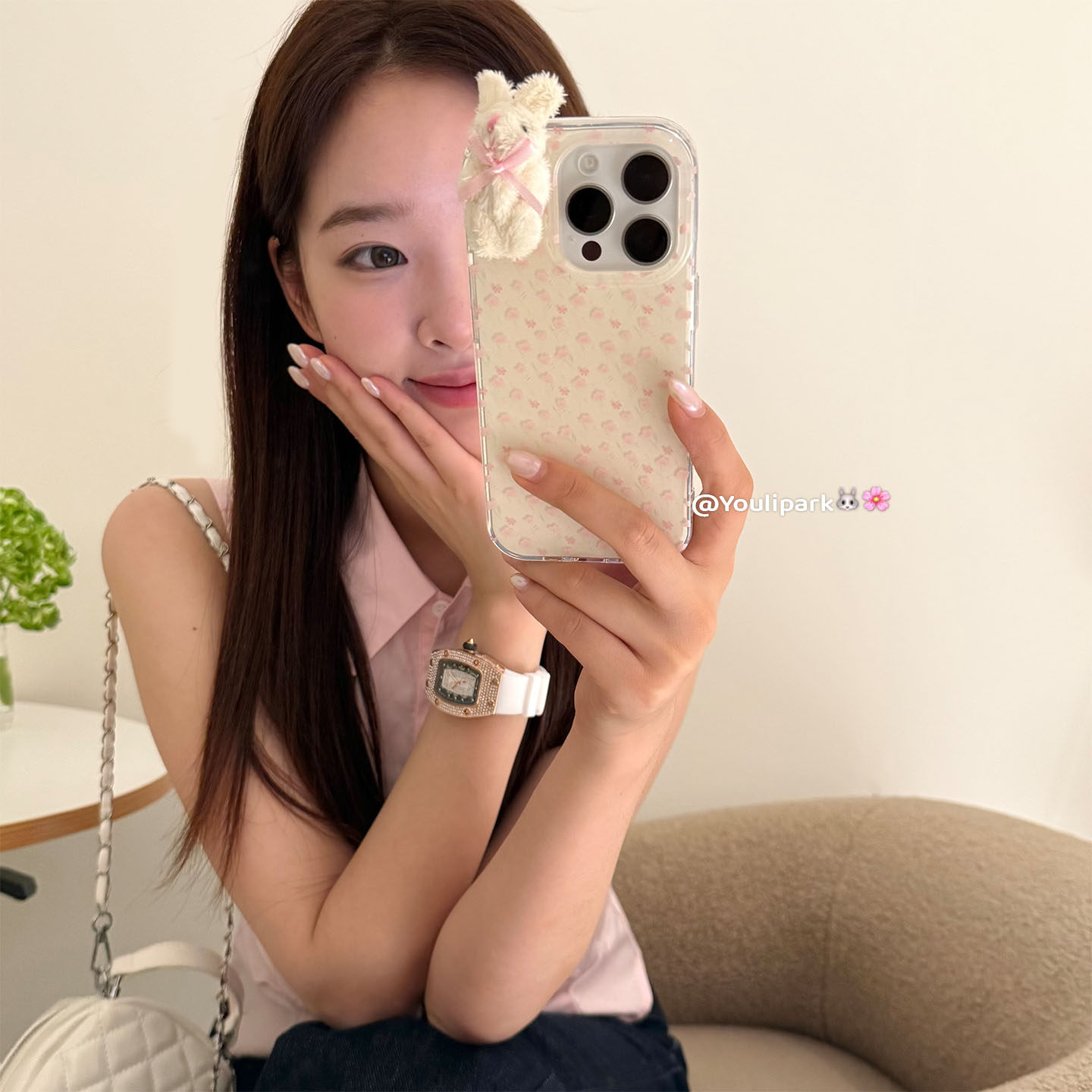 由里公园ins少女温柔甜美碎花立体毛绒小兔15适用16pro苹果16ProMax手机壳iPhone16全包14新款14Promax保护套,3C数码配件,手机保护套/壳,淘宝优惠券,粉丝福利购,淘宝优惠卷