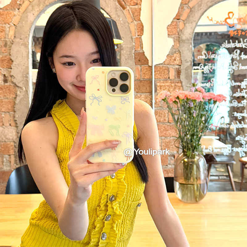 由里公园ins小众少女心彩色星星蝴蝶结挂链15适用17pro苹果