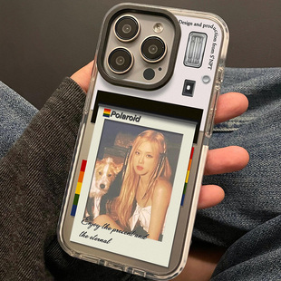 拍立得相框适用苹果17promax手机壳透明iPhone13promax卡通女款15promax潮牌14磨砂12全包16情侣xr男xs防摔
