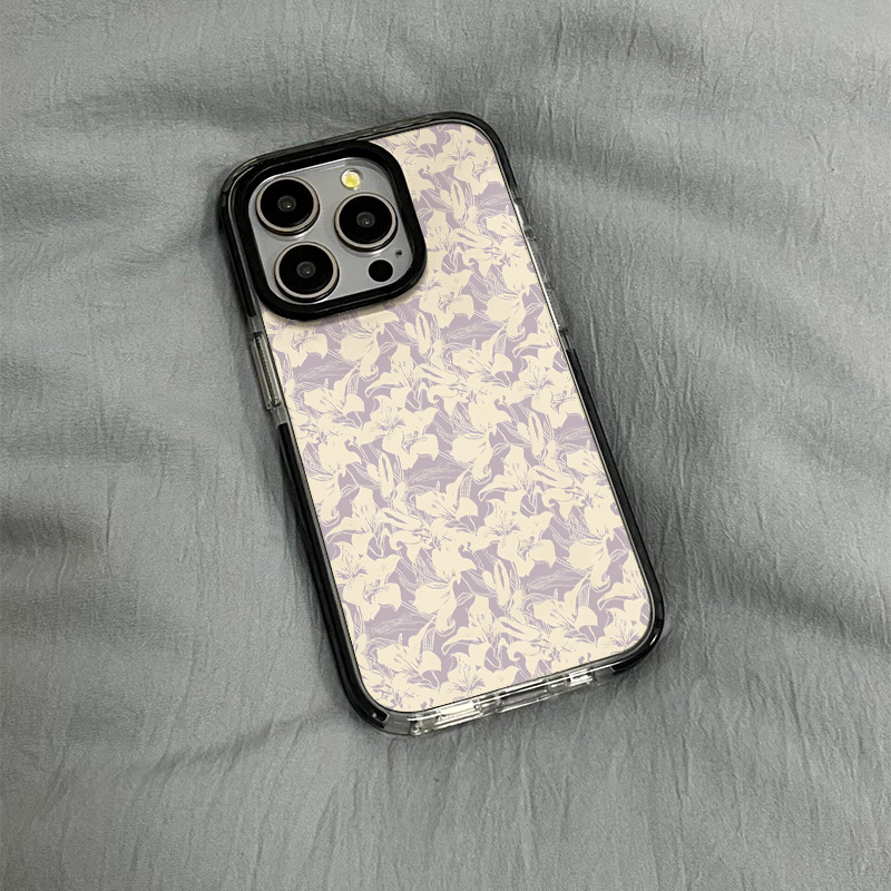 日韩花朵iPhone16pro手机壳防摔