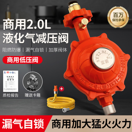 2.0国标商用液化气煤气减压阀燃气防爆1.2安全阀煤气罐然气猛火灶