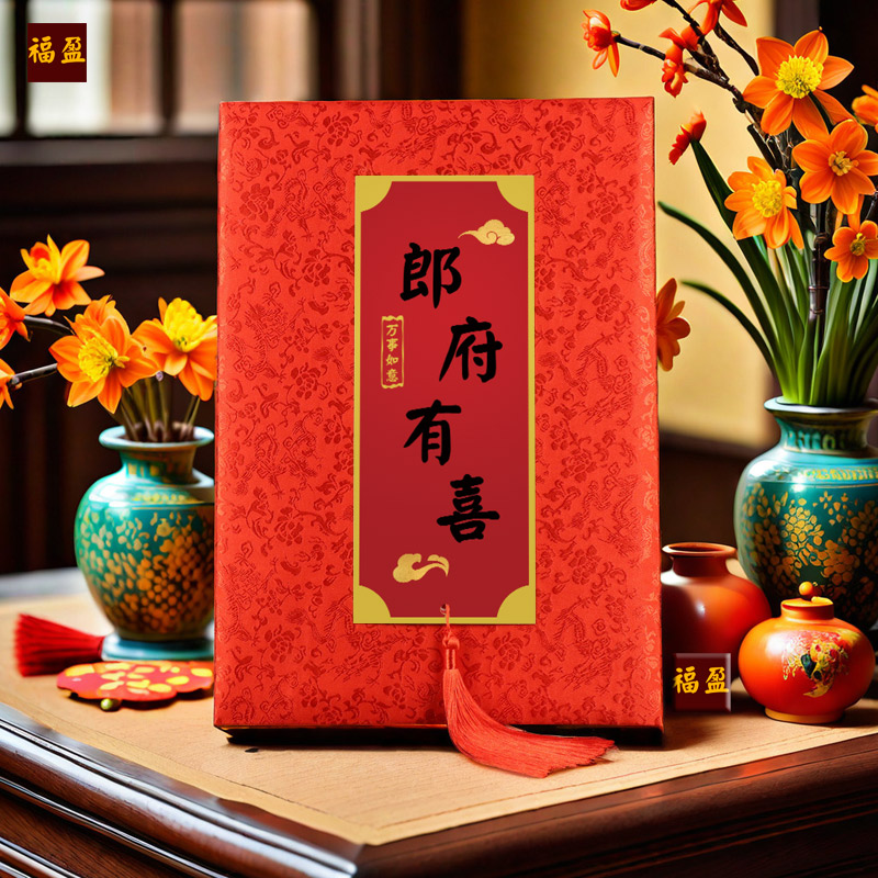 福盈满月周岁签名册百天礼金本