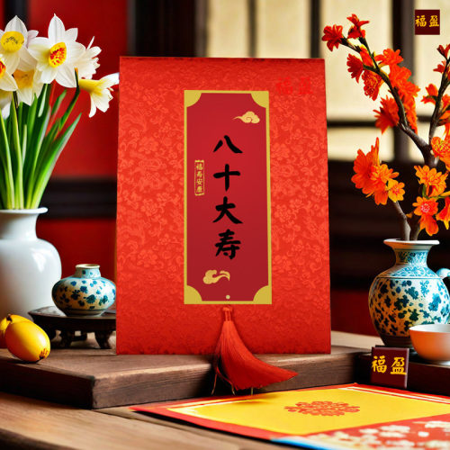 过寿签到簿福盈大寿生日快乐礼簿