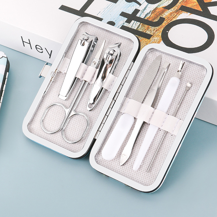 卡通印花7件套美甲工具