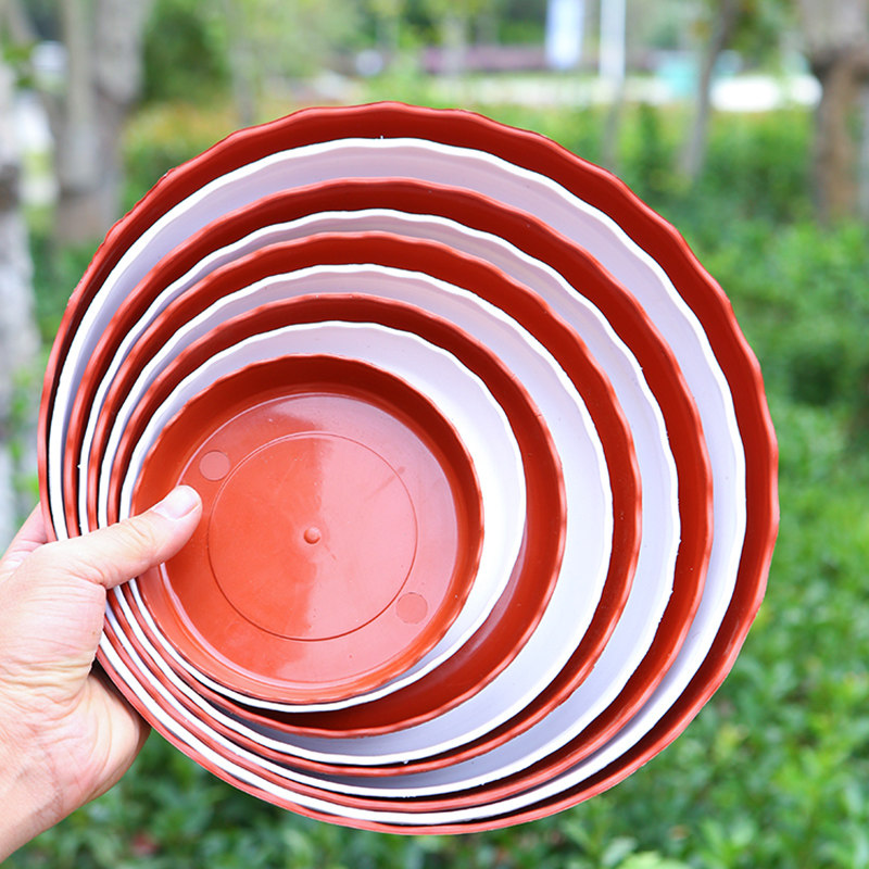 加厚花盆托盘塑料花盘底盘垫接水盘花盆垫底多肉圆形底托花盆底座