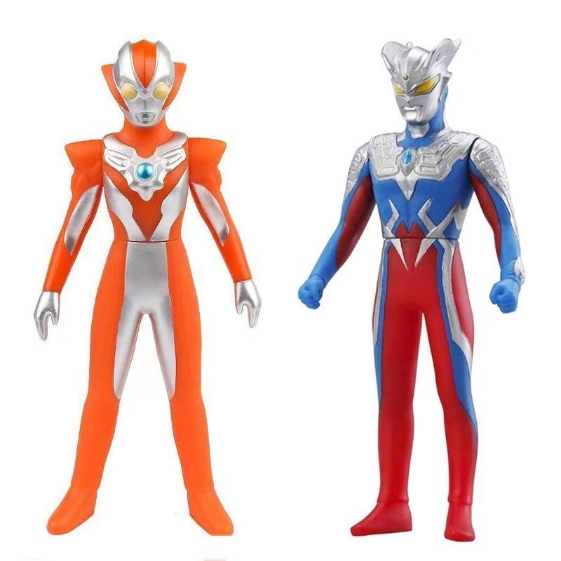 30cm大号赛罗格丽乔软胶女英雄奥特可动人偶模型玩具迪迦怪兽组合