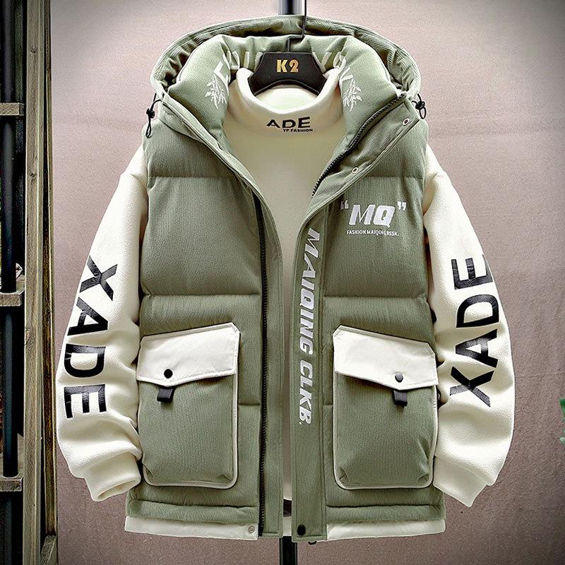 工装马甲男款冬季2025新款羽绒棉马夹男坎肩无袖外套男加厚夹克衫