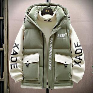 工装马甲男款冬季2025新款羽绒棉马夹男坎肩无袖外套男加厚夹克衫