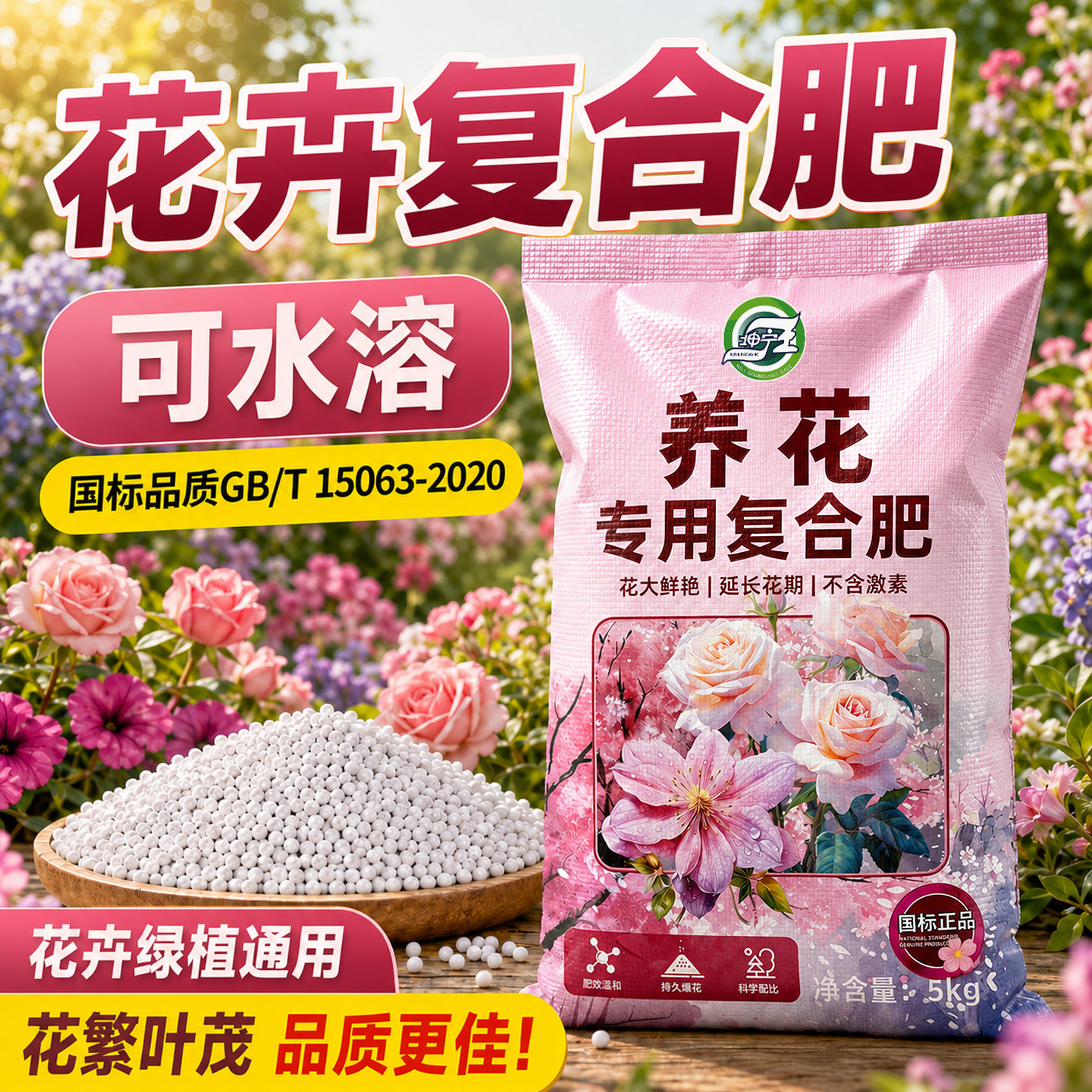 复合肥养花专用肥料家用盆栽通用花肥官方正品氮磷钾三元肥水溶肥图片