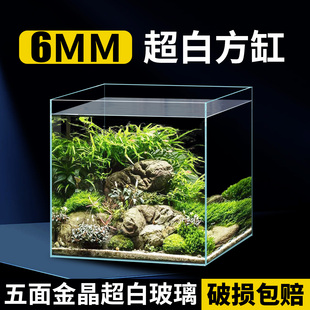 超白玻璃鱼缸观赏鱼专用小型客厅家用桌面方形40/30/2025新款草缸