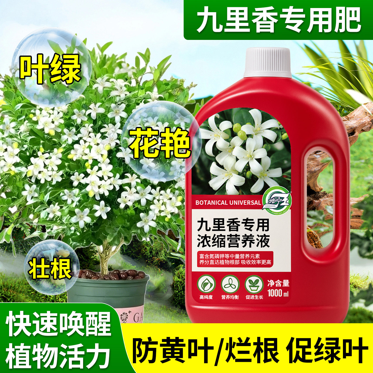 九里香专用植物营养液花卉盆栽专用肥促长壮根防黄叶烂根催花花艳,鲜花速递/花卉仿真/绿植园艺,家庭园艺肥料,淘宝优惠券,粉丝福利购,淘宝优惠卷