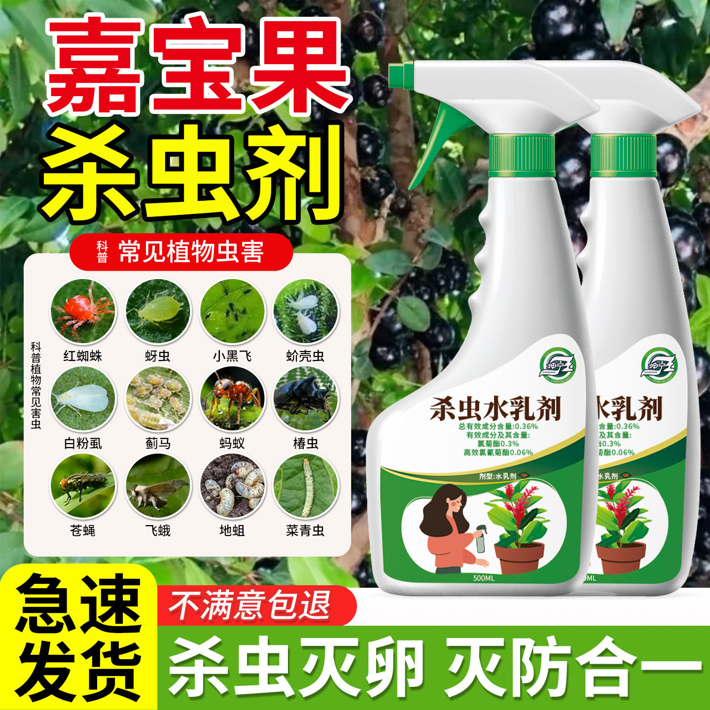 嘉宝果杀虫剂果虫除虫果树专用药防虫小白虫有蚜虫树葡萄害蚧壳虫