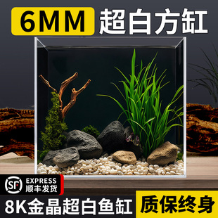 金晶超白玻璃鱼缸客厅2025新款 30缸 乌龟饲养缸生态桌面方形40