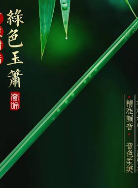 黄药师 绿色树脂玉箫八孔洞箫通口短箫萧初学专业演奏古风乐器cos