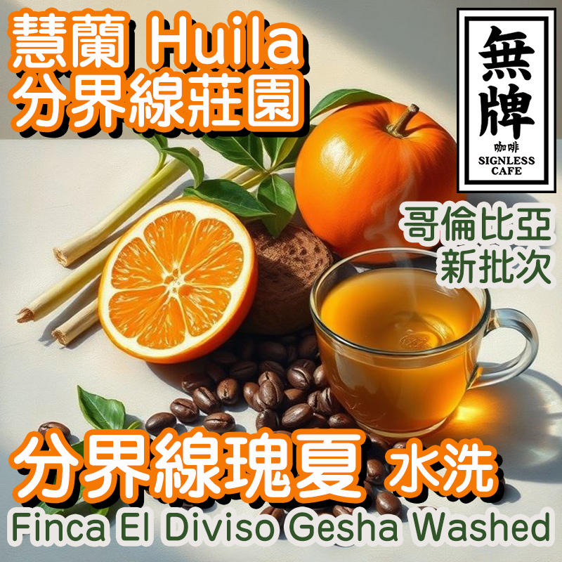 无牌咖啡哥伦比亚慧兰分界线庄园瑰夏水洗浅新鲜咖啡豆手冲精品