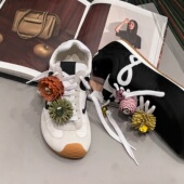 挂饰鞋 饰挂件百搭皮质鞋 子配饰时尚 带装 扣 复古高级感鞋 适配罗家鞋