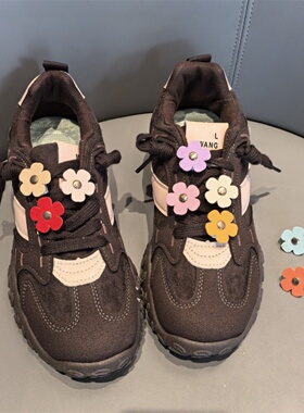 新款皮革花朵鞋花德训鞋芭蕾风复古鞋扣高级感装饰扣运动鞋配饰