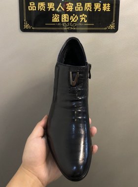 202高端休闲软皮新款高帮男士切尔西马丁靴韩版侧拉链休闲男皮鞋