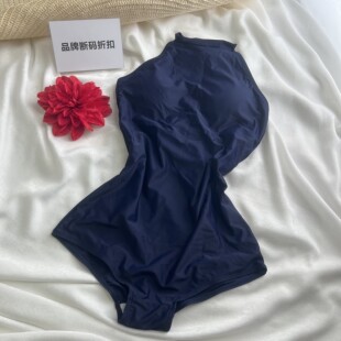 品牌断码 温泉度假复古美背小胸显瘦三角连体泳衣女 折扣