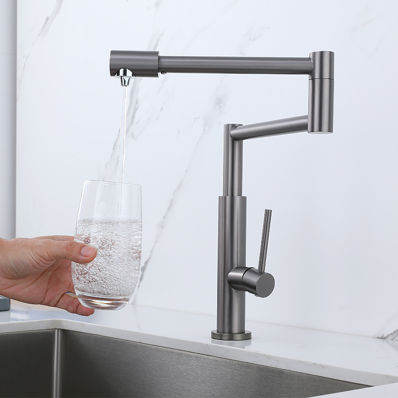 居典304不锈钢广东折叠水龙头