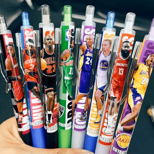 NBA中性笔篮球明星男生偶像文具男孩炫酷高颜值科比詹姆斯库里nba