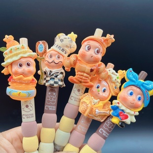 星星人笔可爱玩偶挂件笔高颜值ins风刷题笔小娃娃造型中性笔黑色5
