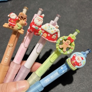 圣诞节礼物文具中性笔创意高颜值圣诞老人玩偶挂件笔小学生的礼品