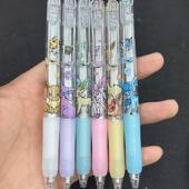 伊布中性笔高颜值精灵宝可梦按动笔小学生专用帅气可爱签字笔黑色