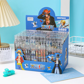 海贼王路飞笔卡通动漫按动中性笔黑色0.5m子弹头速干水笔小学生用