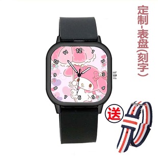 美乐蒂电子石英手表女款女孩女童中小学生只看时间女生生日礼物表