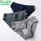 男士 三角裤 头弹力薄款 2条AB内裤 中腰莫代尔中年粘纤爸爸短裤 Y815
