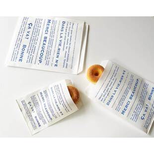 100个ins防油面包蛋糕饼干食品烘焙包装纸袋子打包外卖咖啡铜锣烧