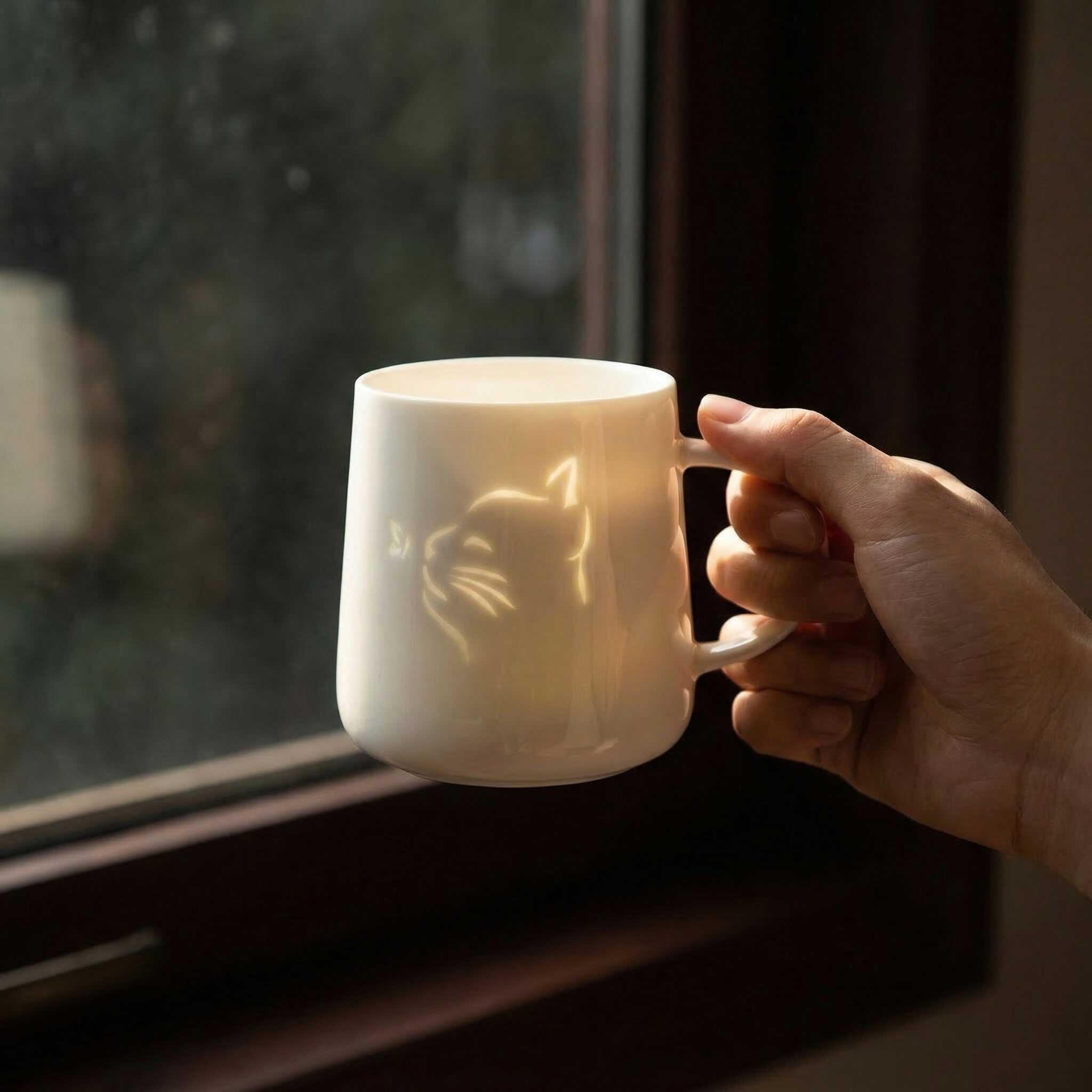 猫咪陶瓷情侣杯子带盖水杯女生日礼物马克杯咖啡杯对杯礼盒装可爱